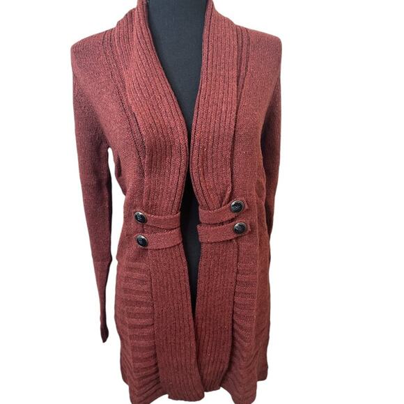 Fortune & Ivy Cardigan Size S in Rust Knit Sweater - Picture 1 of 8